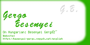 gergo besenyei business card